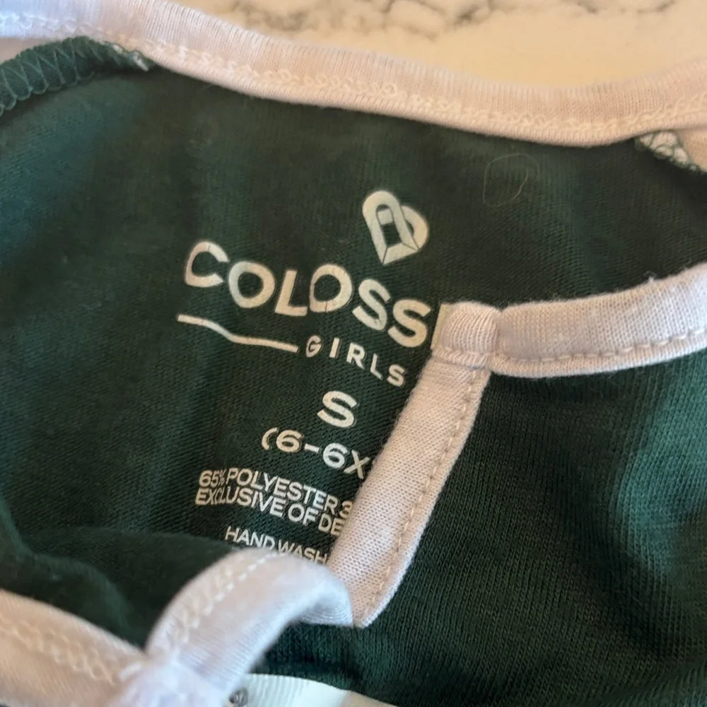 Spartan Kids' Long Sleeve Tee - Green & White